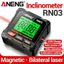 Máy đo độ nghiêng Laser MONOSTYLE, Máy đo độ nghiêng kỹ thuật số từ tính đa chức năng, ANENG RN01 / RN02 / RN03 Màn hình LCD Đo 360 độ Độ chính xác cao Cấp độ góc hộ gia đình