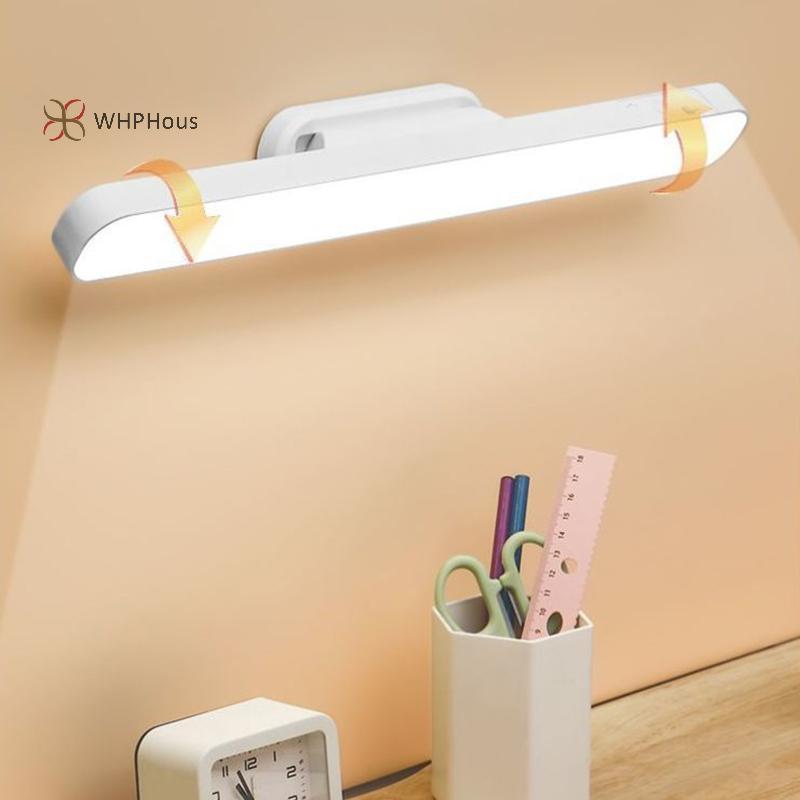 < WHPHous-t > Đèn LED Sạc USB từ tính và cắm Đèn tủ làm mờ vô cấp Công dụng kép Đèn bàn Điều khiển từ xa / cảm ứng