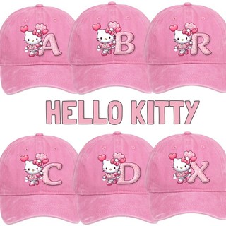 Mũ bóng chày Hello Kitty chữ A-Z, thiết kế thoáng khí, dễ dàng vệ sinh, phù hợp làm quà tặng