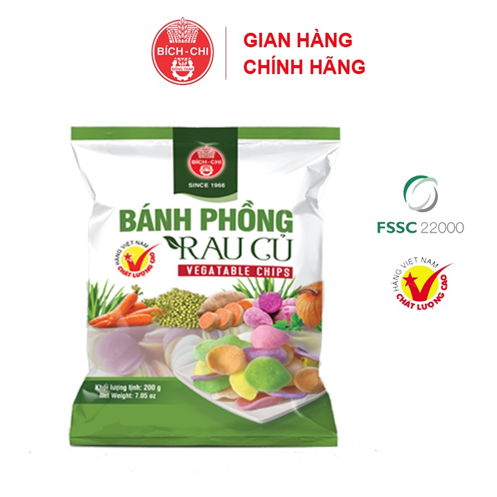 Bánh Phồng Rau Củ Chay Bích Chi 200g - giòn tan, thơm ngon
