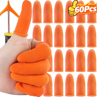 20 / 40 / 60 Cái Cots ngón tay cao su dùng một lần - Bảo vệ đầu ngón tay chống trượt đàn hồi cao chống tĩnh điện - Nắp ngón tay cái
