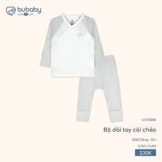 Bubaby IVS110800 Bộ dài tay cài chéo   🔅 T11.2