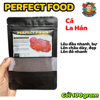 Cám Perfect Food Hỗ Trợ Toàn Diện Cho Cá La Hán (lên đỏ, lên châu, lên đầu) Gói 100gram