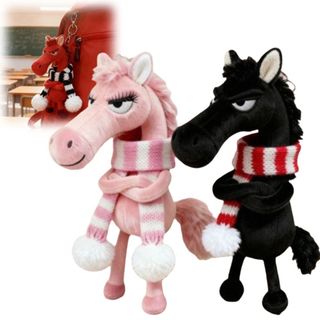CLEARLINE Sang Trọng Pony Móc Khóa, 2026 Ngựa Linh Vật Hoạt Hình Ngựa Sang Trọng Búp Bê, Sang Trọng Năm Ngựa Linh Vật Búp Bê