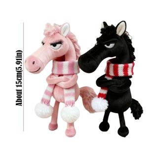 CLEARLINE Sang Trọng Pony Móc Khóa, 2026 Ngựa Linh Vật Hoạt Hình Ngựa Sang Trọng Búp Bê, Sang Trọng Năm Ngựa Linh Vật Búp Bê