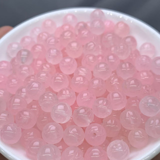 ((20 Chiếc) Ngọc Rời Hạt Morganite 8 Mm Hồng Sen Hạt Tự Làm Vòng Tay Phụ Kiện