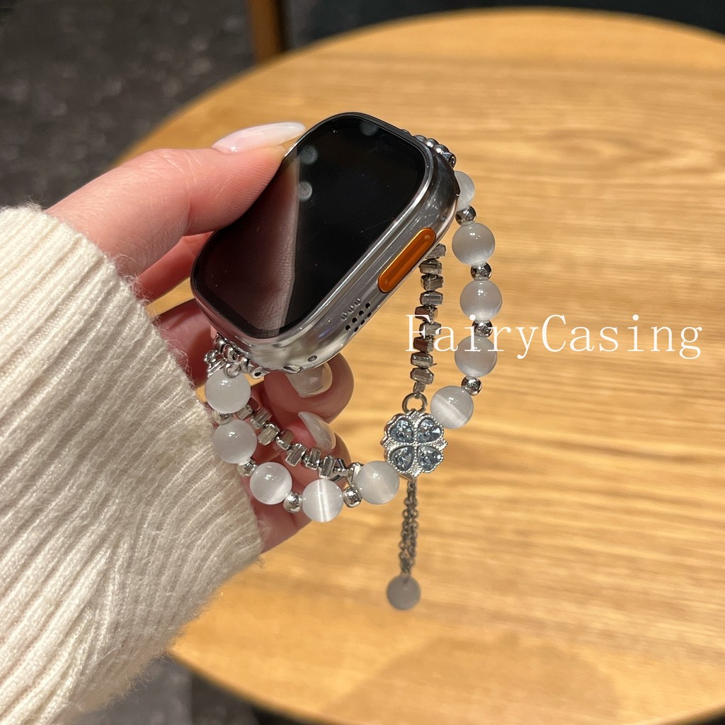 Dây đeo mắt mèo cho Apple Watch 49mm 38 40 44 45mm 46mm 42mm 41mm Vòng tay iWatch series 11 10 9 8 7 3 SE ultra 2-3 Dây đeo