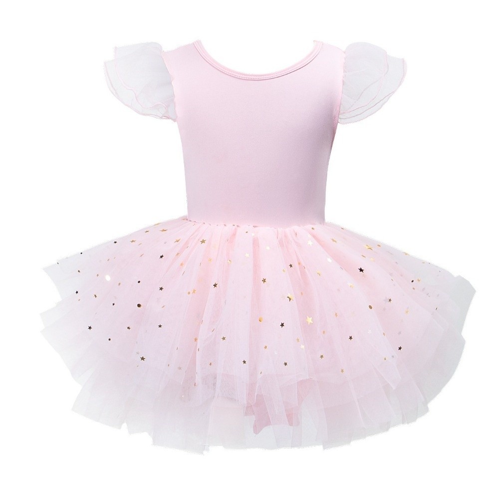 FLAZEA Bé Gái Ballet TuTu Đầm, Váy Ba Lê Dài Tay Sequin Trẻ Em, Đầm Hoàng Tử Chuyên Nghiệp Lông Tơ Mềm Mại Ballerina Cổ Tích Đầm Thi