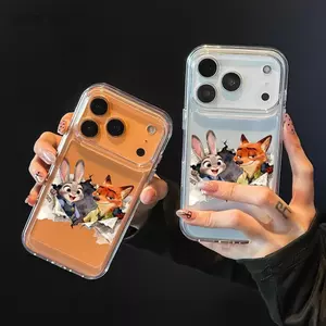 ốp lưng iphone Vũ trụ vỏ Nick và Judy trong suốt cho cặp đôi Cho Iphone 17 xs xr 11 12 promax 13 14 15 16 Pro Max Plus