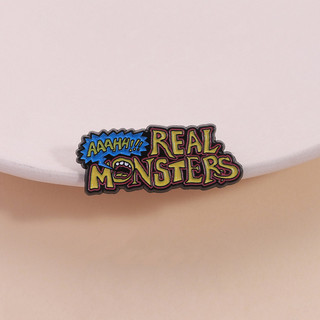 Bộ phụ kiện kim loại khắc chữ AAAHH!!! REAL MONSTERS - Heavyweight Pins cho balo và quần áo