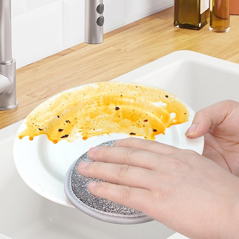 3 / 6 / 9 Chiếc Vải Vệ Sinh Hai Mặt Nhà Bếp / Tròn Chống Trầy Xước Dây Thép Rửa Bát Rags