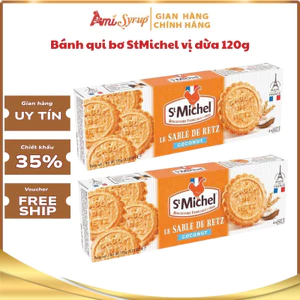 Bánh Quy Bơ St Michel Vị Dừa 120g, Giòn Rụm Đậm Đà Hương Dừa Nguyên Chất
