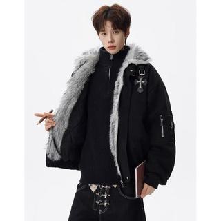 Áo khoác độn cotton nam GKSSS Da lộn phong cách Mỹ thương hiệu hợp thời trang phong cách unisex chất lượng cao