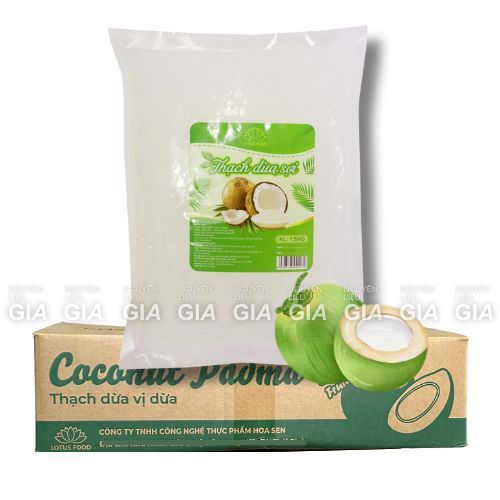 [THÙNG 10 BỊCH] Thạch dừa sợi Lotus food gói 1kg5
