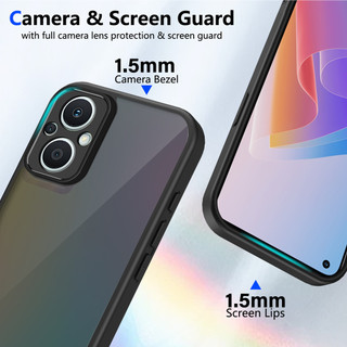 Dành Cho OPPO Reno 7Z 5G / 8Z 5G Ốp điện thoại Cứng Mờ Da-Cảm Giác Mềm Khung TPU Chống Sốc Mỏng