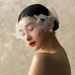 Mũ Đội Đầu Ren Vintage Thanh Lịch, Phụ Kiện Tóc Cô Dâu Độc Đáo và Cao Cấp