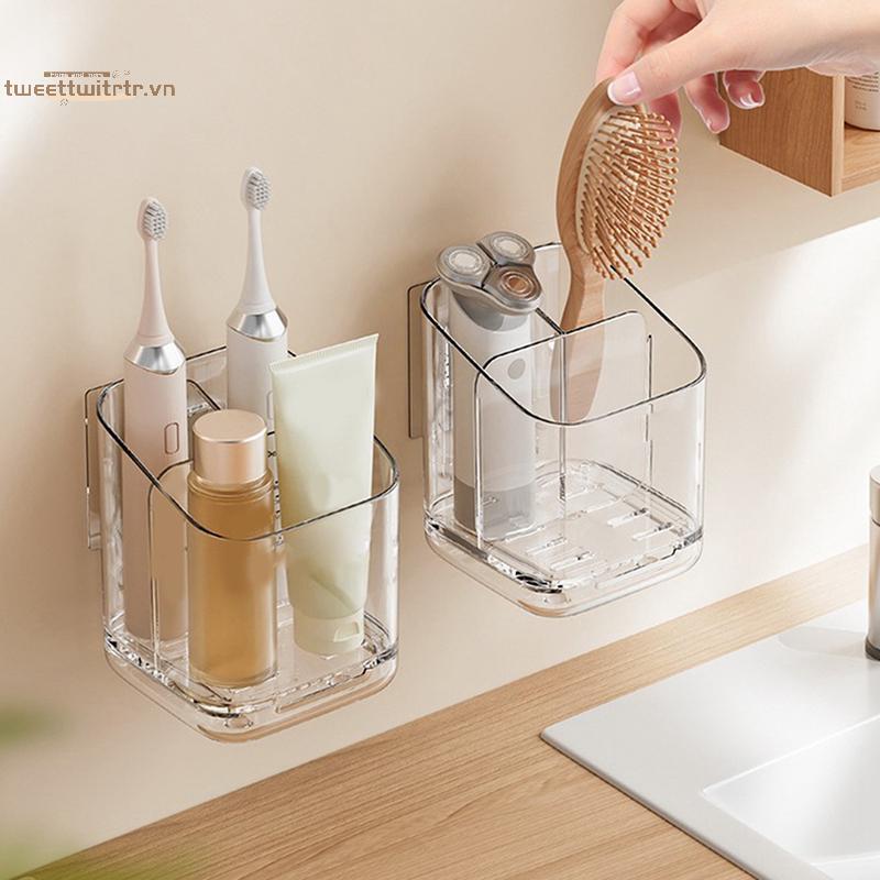TRTR Dính Bàn Chải Đánh Răng Giá Treo Tường Phòng Tắm Có Giá Để Đồ Tắm Kem Đánh Răng Giá Để Đồ Cho Phòng Tắm Tắm Phòng Ngủ Nhà VN