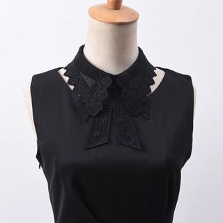 ORDOBOX Cổ Giả, Cổ Ren Hoa Giả Có Thể Tháo Rời, Đầm Cưới Màu Đen Trắng Thời Trang Phụ Kiện Nữ Bé Gái