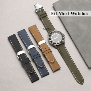 Vintage Matte Phát Hành Nhanh Da Thật Chính Hãng Dây Đeo Đồng Hồ 18mm 20mm 22mm Da Bò Mờ Da Bò Đồng Hồ Vòng Tay Cho SEIKO Diver Lặn Cho Nam Nữ Đồng Hồ Đeo Tay