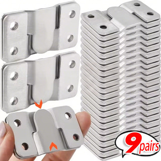 3 / 6 / 9 Cặp Thép Không Gỉ Xả Gắn Giá Đỡ Khóa Liên Động Treo - Khung Ảnh Móc Kết Nối Nội Thất