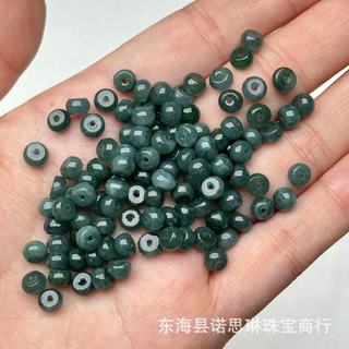 Vòng tay abacus hạt đá tự nhiên màu xanh, phù hợp làm đồ handmade