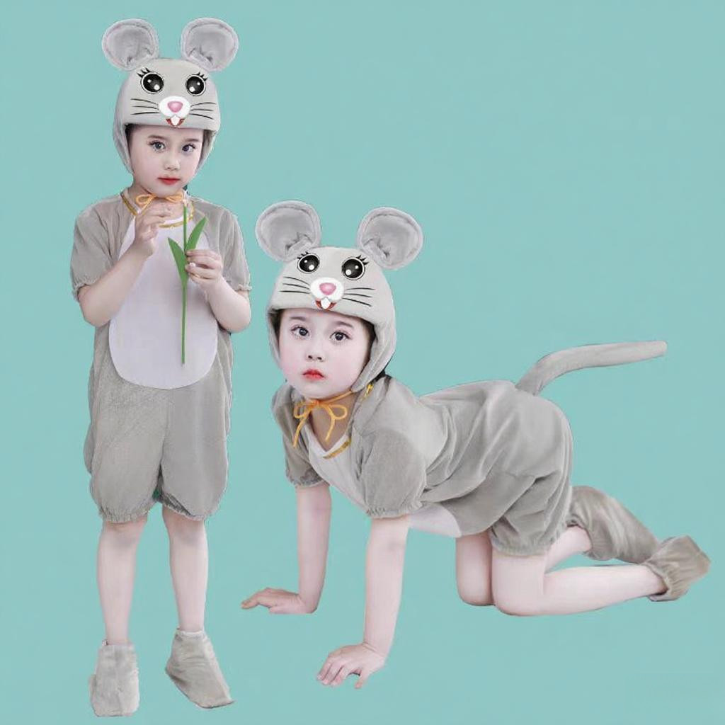 💕Chỗ💕 Quần Áo Trẻ Em Động Vật Múa Trang Phục Quần Áo Cho Bé Gái 3 Đến 14 Tuổi Chuột Trang Phục Mới Lạ Halloween Giáng Sinh