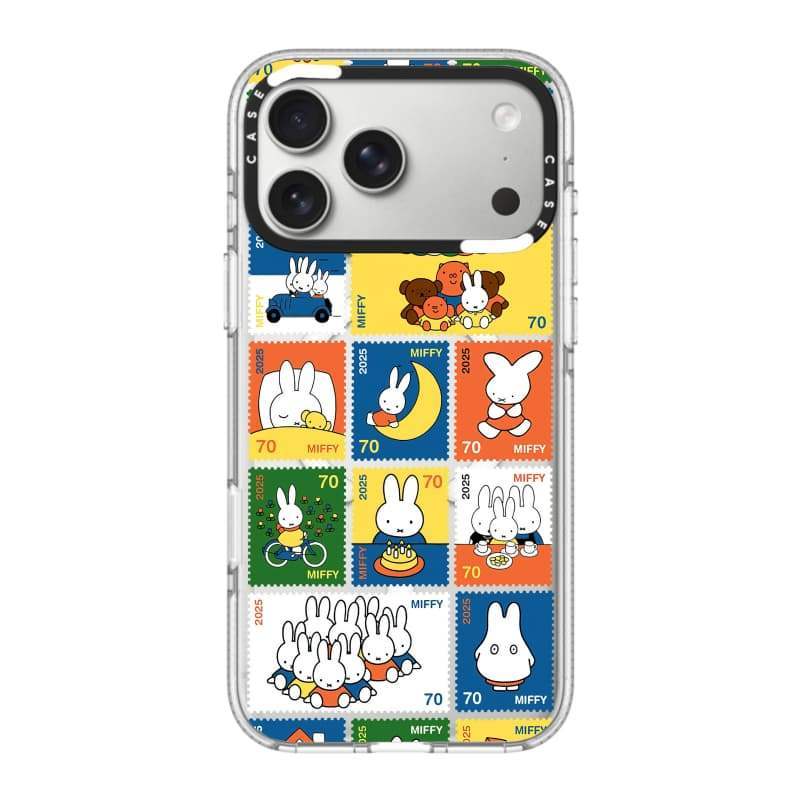 CASECASE X Miffy 70 Tem Ốp Lưng Hút Từ Tính Trong Suốt Cho iPhone 17 / 16 / 15 / 14 / 13 Pro Max | Mặt sau Acrylic bảo vệ vỏ Crystal Clear với bao bì cao cấp