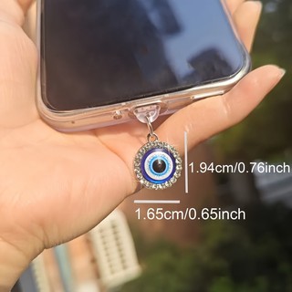 Điện Thoại Di Động Chống Bụi Cắm 1 Mặt Dây Chuyền Mắt Quỷ Điện Thoại Di Động Chống Bụi Cắm