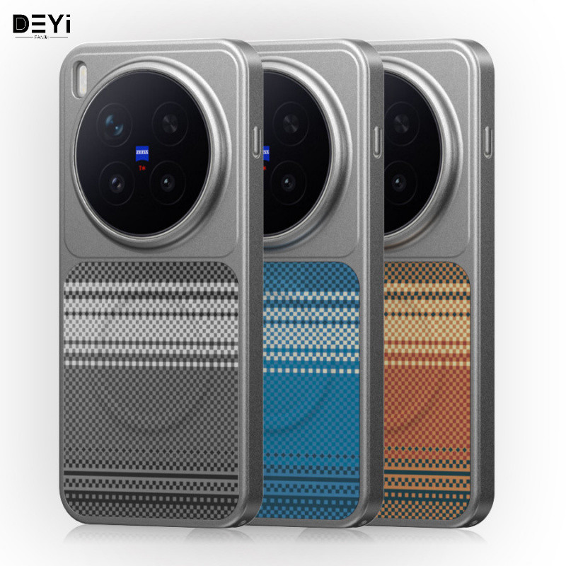 Dành Cho Vivo x300 Ốp Lưng Điện Thoại pro Improper Góc Rộng Ngay Lập Tức Thay Đổi Sang Họa Tiết Kevlar Da Từ Trường Hợp Bảo Vệ