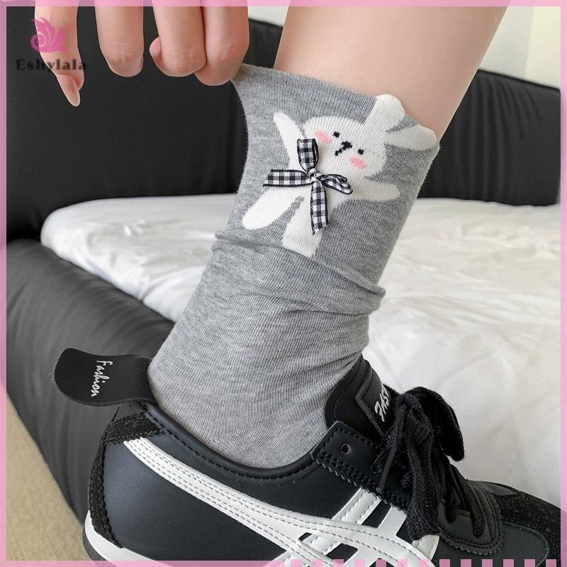 Mùa Xuân Mùa Hè Nữ Động Vật Mới Chú Chó Đáng Yêu Giữa Ống Làm Đẹp Thời Trang Hàn Quốc Phong Cách Học Viện Không Xương Cọc Tất Cotton Nguyên Chất Nơ [MỚI]