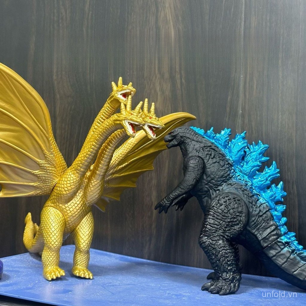[Đồ chơi] Ultraman Trẻ em Mô hình làm bằng tay Vua rồng ba đầu Ghidorah Cơ khí mềm Kẹo cao su quái vật Godzilla 5YE0