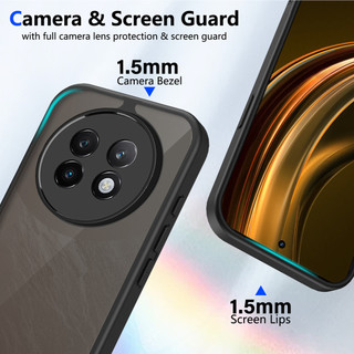 Dành Cho Realme 12 / 12X / 13 Pro Plus 5G Ốp điện thoại Cứng Mờ Da-Cảm Giác Mềm Khung TPU Chống Sốc Mỏng
