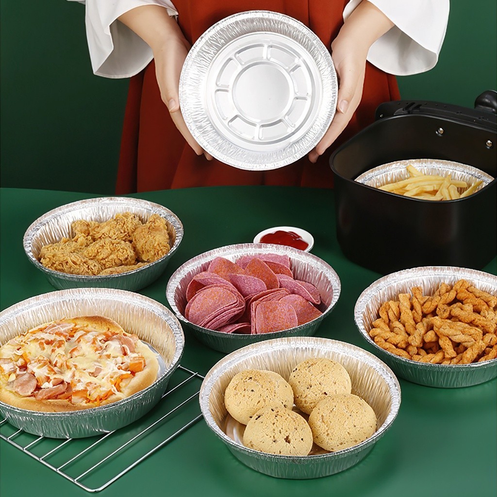 combo 10 Khay giấy bạc lót nồi chiên không dầu , khuôn giấy bạc lót nồi nướng đa năng-FE123