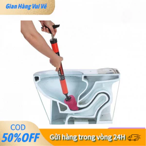 【24H】Cây Thụt Thông Tắc Bồn Cầu Loại To – Dùng Khí Nén, Lực Mạnh, Thông Cầu, Cống, Bồn Rửa Tiện Dụng Hiệu Quả