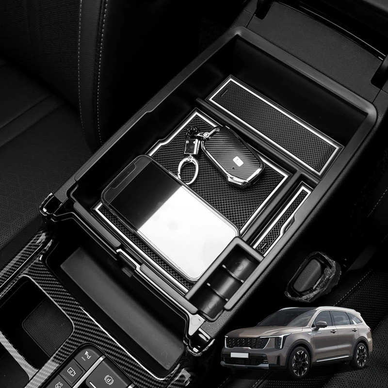 Dành Cho Xe KIA Sorento MQ4 2021-2026 Bảng Điều Khiển Trung Tâm Tổ Chức Khay Tay Vịn Hộp Bảo Quản Nội Thất Ô Tô Stowing Tidying