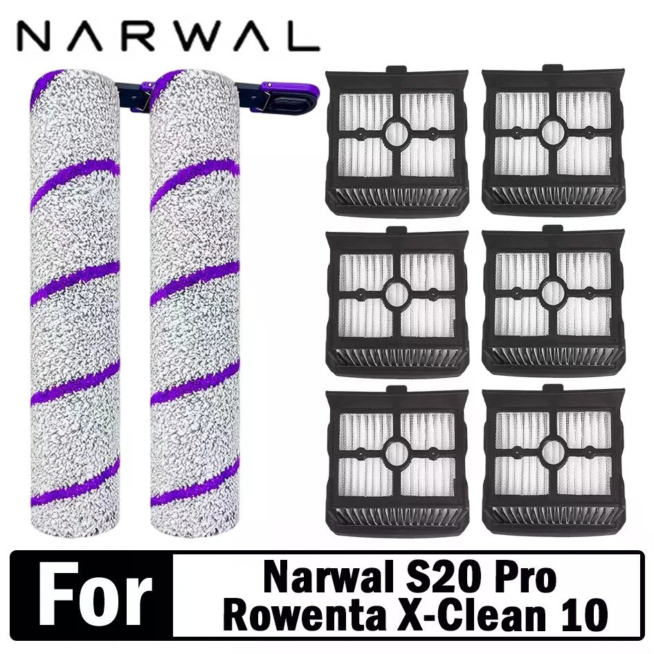 Narwal S20 Pro / Rowenta X-Clean Ướt Máy Hút Bụi Khô Con Lăn Tiêu Thụ Bàn Chải Lọc Phụ Kiện