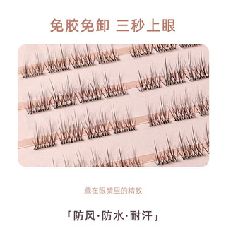 Lông mi giả tự dính Mô phỏng thân cây trong suốt Phong cách phân đoạn 0,05 Lông mi dày