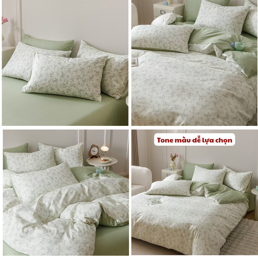 (ST882) Bộ chăn ga gối cotton Memminbedding Luxury thiết kế mềm mại, thoáng mát, thấm hút mồ hôi tốt