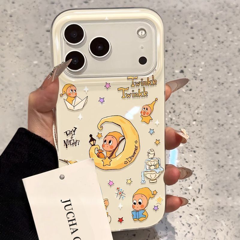 Ốp điện thoại Moon Star Villain Apple 17 16 / 15 / 14pro Phong cách mới iPhone13 Hai lớp Xs / 8 / 7p Chống