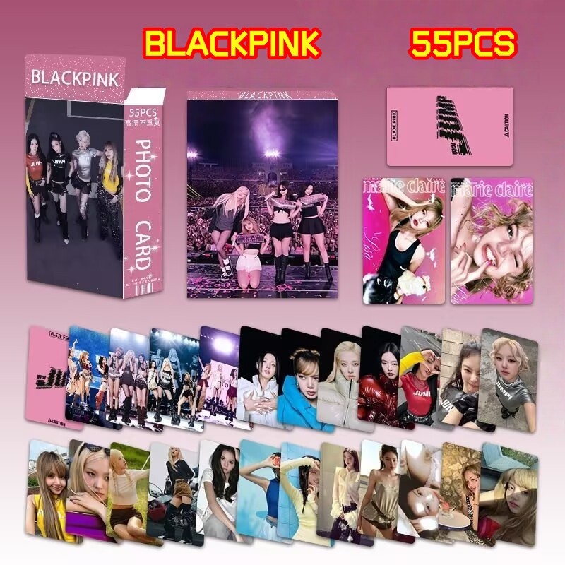 55 Chiếc BP Lisa Rockstar Lomo Cards HANK & ROSE JISOO Kỷ Niệm 7 Năm Sinh Ra Thế Giới Tour Photocards JENNIE Solo Bưu Thiếp YM