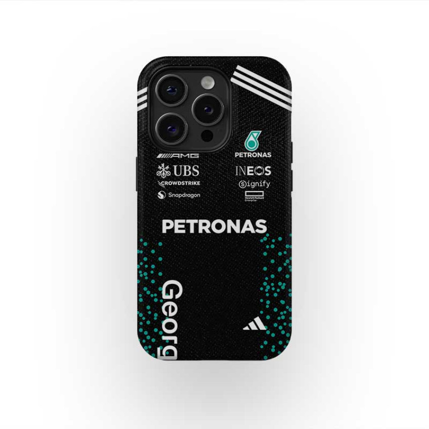 Kimi Antonelli 2025 Mercedes F1 Race – Ốp điện thoại AMG Petronas thích hợp cho iPhone17 16Pro 16e 15ProMax 14Pro 13 12 13mini Samsung S24 S22 S25 2in1 ốp lưng cứng bóng