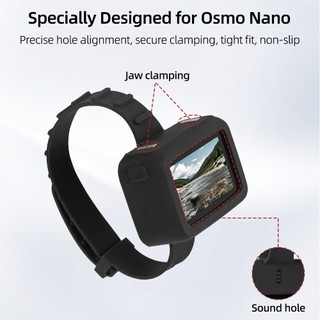 Dành Cho DJI Osmo Nano Hình Ảnh Truyền Dây Đeo Mở Rộng Băng Silicon Bảo Vệ Máy Ảnh Thể Thao Dây Đeo Tay Phụ Kiện