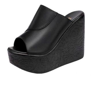 Dép Đế Xuồng Quai Viền CHÉO Cao 10f Siêu Êm Bản Cao Cấp, Dép Xuồng Nữ Cao11NN