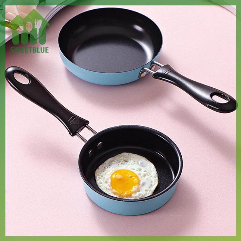 SWEET Chảo Chiên Mini Thép Không Gỉ Ngăn Dính Nồi Cảm Ứng Tròn Bữa Sáng Chiên Nhỏ Chảo Trứng Có Tay Cầm Dài Tiện Ích Nhà Bếp n