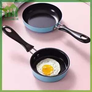 SWEET Chảo Chiên Mini Thép Không Gỉ Ngăn Dính Nồi Cảm Ứng Tròn Bữa Sáng Chiên Nhỏ Chảo Trứng Có Tay Cầm Dài Tiện Ích Nhà Bếp n