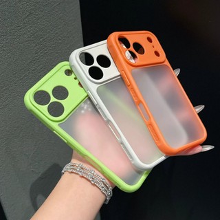 Tản Nhiệt Matte Trong Suốt Acrylic Bảo Vệ Toàn Diện Ống Kính Ốp Lưng Điện Thoại iPhone 17Promax 17pro 12 13 14 15 16 Pro Max Chống Sốc Nam Nữ Vỏ Di Động