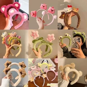 Cài tóc rửa mặt hình thú cá mập, cà rốt Hàn Quốc dễ thương nữ AAA iLita bờm băng đô thun makeup, trang điểm