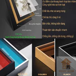 Bộ 3 Tranh Hoa Đào Hoa mai tráng gương trang trí tết decor phòng khách phòng làm việc mamng lại không gian sang trọng — ảnh 6