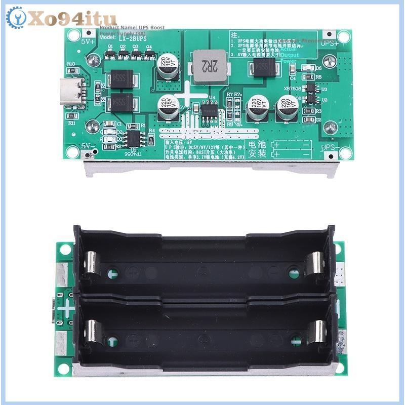 XOITU 3A UPS công suất cao 18650 Sạc tăng cường 5V / 12V Mô-đun cấp nguồn sạc và xả đồng thời VN