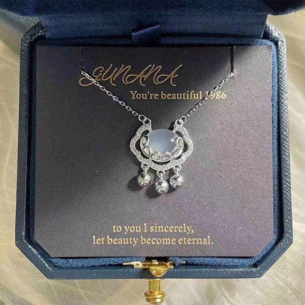 Vòng cổ khóa an toàn bạc sterling sáng sang trọng, dây 25.12cm